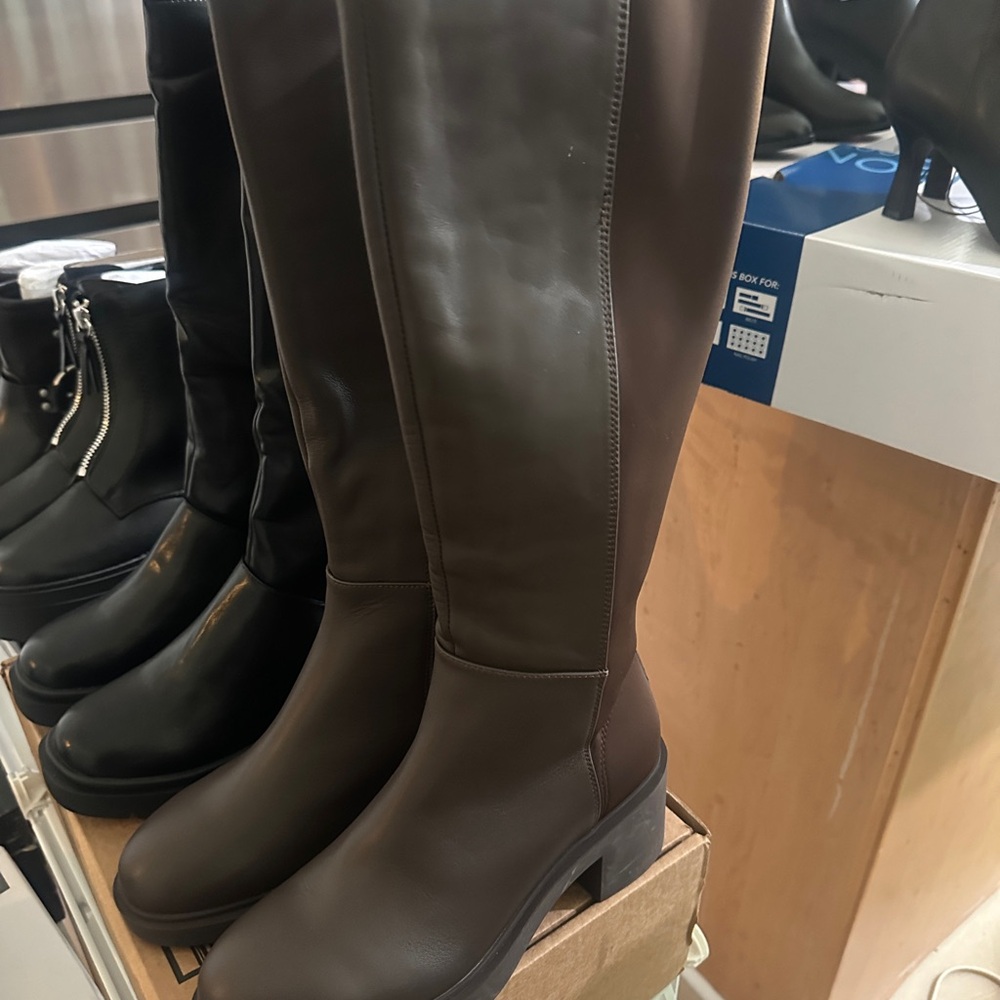 Elegant Brown Knee-High Women's Boots